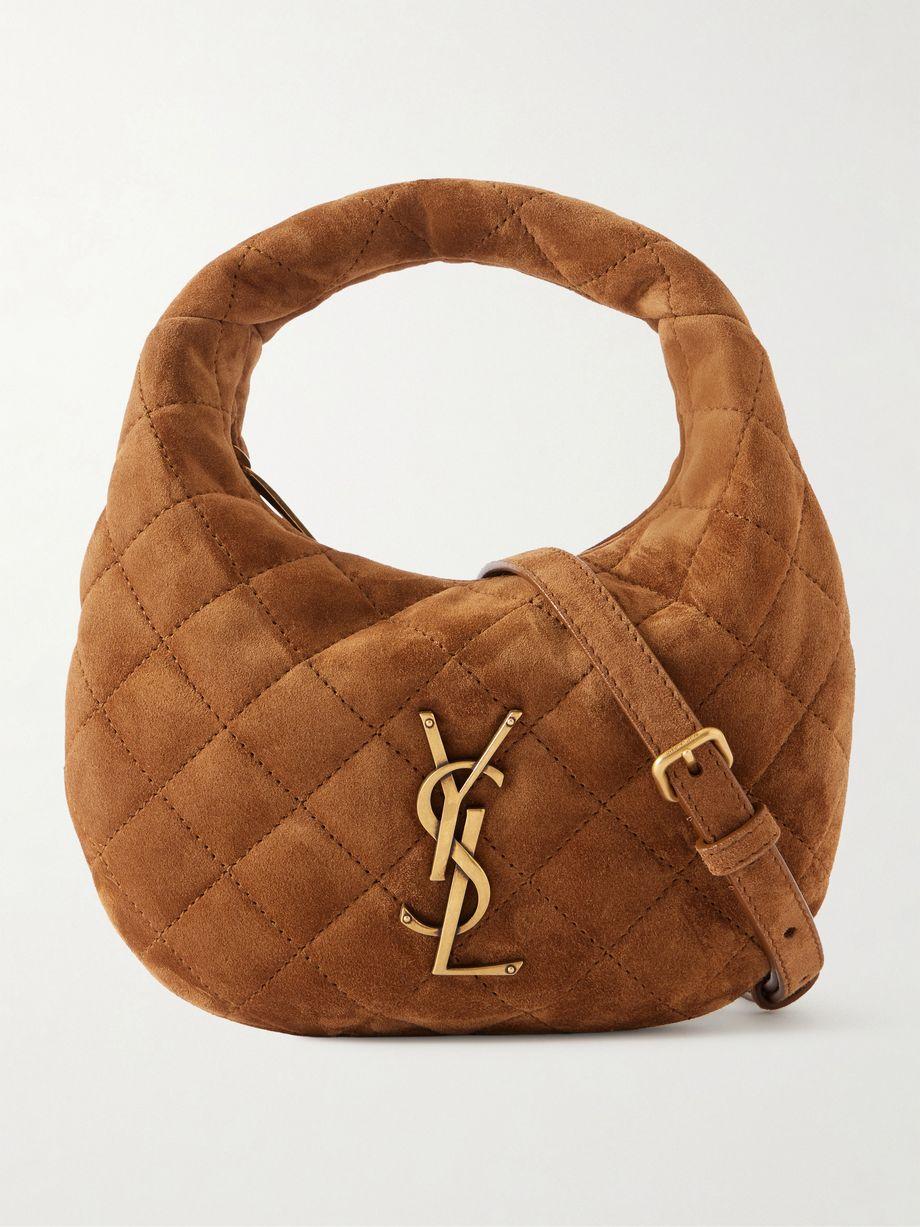 Icarino mini matelassé suede shoulder bag by SAINT LAURENT
