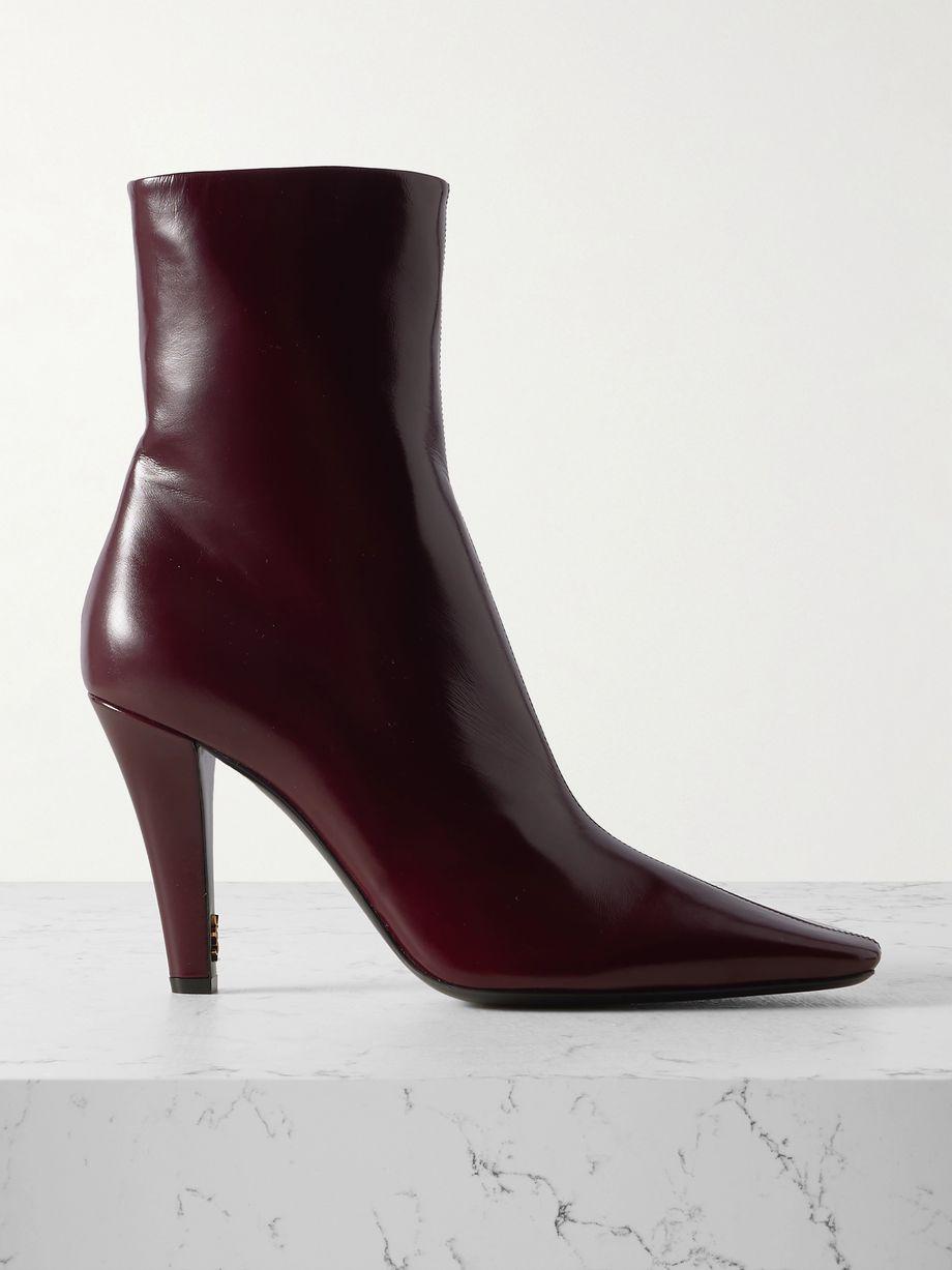 Jill patent-leather ankle boots by SAINT LAURENT