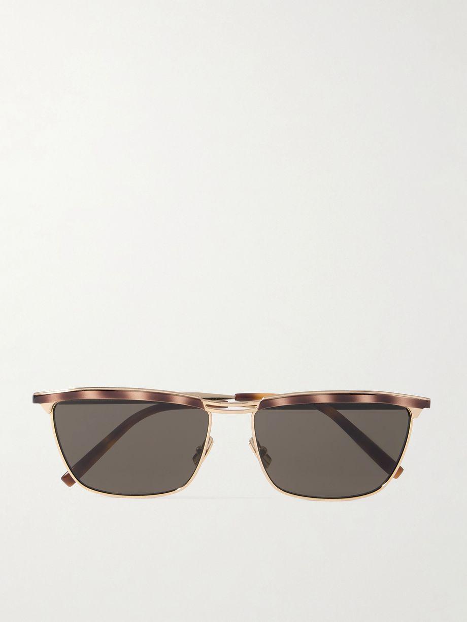 Joe D-frame tortoiseshell acetate and gold-tone sunglasses by SAINT LAURENT