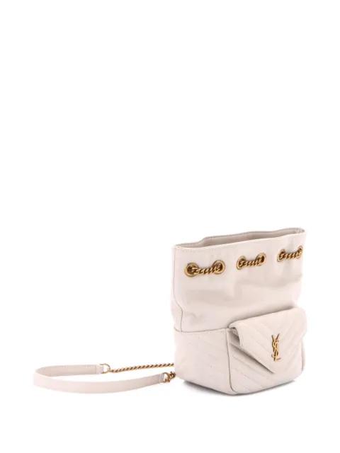 Joe Matelasse Chevron Leather Mini bucket bag by SAINT LAURENT Joe Matelasse Chevron Leather Mini bucket bag by SAINT LAURENT