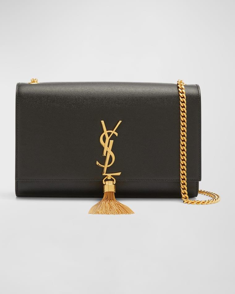 Kate Medium Tassel YSL Wallet on Chain in Grained Leather by SAINT LAURENT