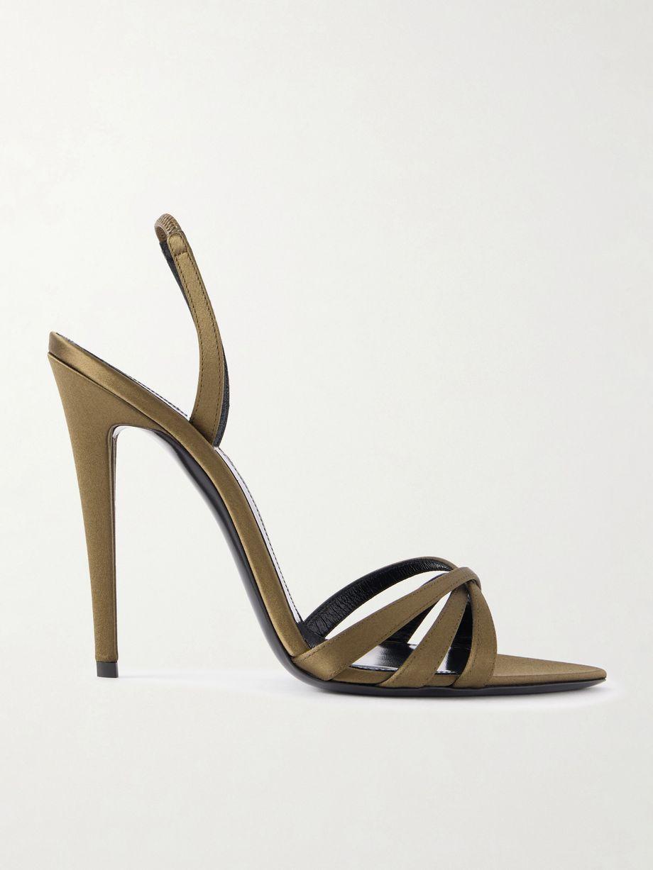 Kate satin slingback sandals by SAINT LAURENT