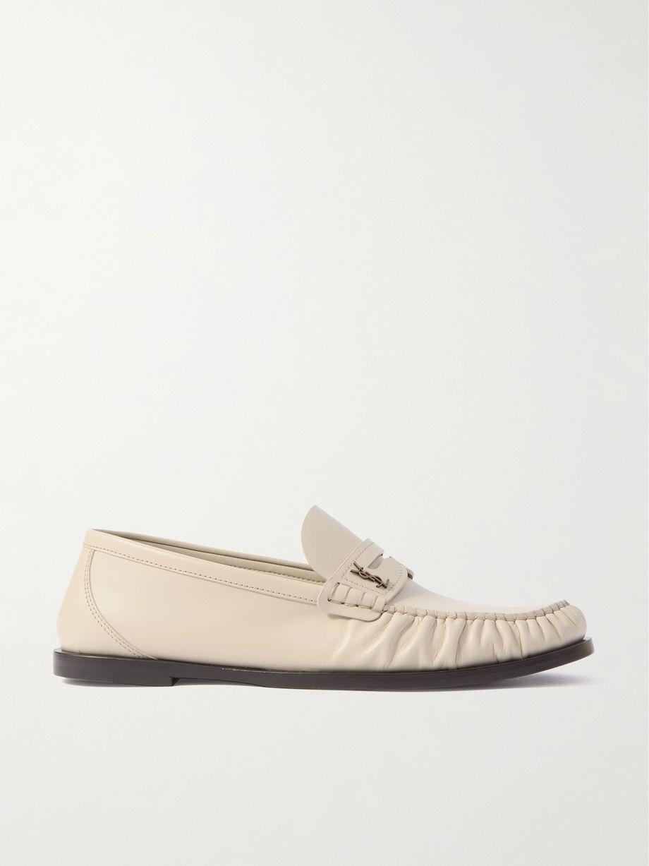 Laurent glossed-leather loafers by SAINT LAURENT