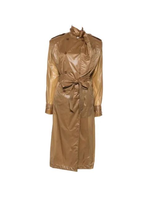 Lavallière double-breasted belted trench coat by SAINT LAURENT