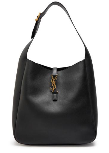 Le 5 à 7 large grained leather shoulder bag by SAINT LAURENT