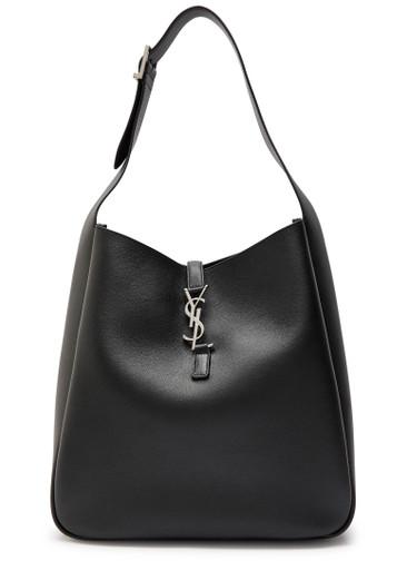 Le 5 à 7 large grained leather shoulder bag by SAINT LAURENT