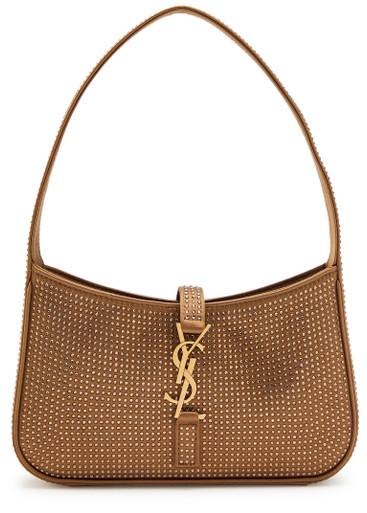 Le 5 à 7 mini embellished satin top handle bag by SAINT LAURENT