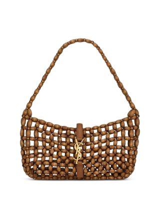 Le 5 A 7 Beaded Wood Shoulder Bag by SAINT LAURENT
