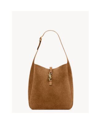 Le 5 A 7 Supple Large Shoulder Hobo Bag In Suede by SAINT LAURENT