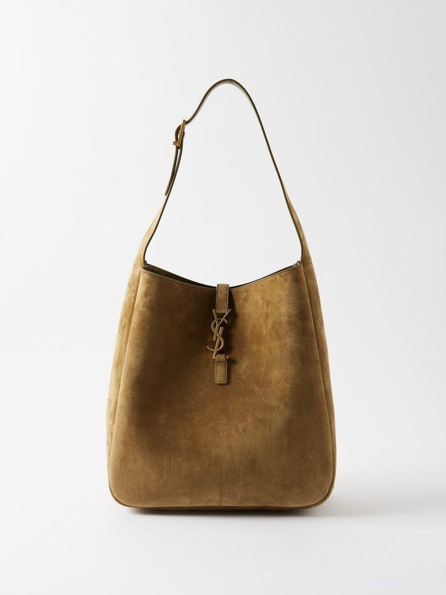Le 5A7 suede shoulder bag by SAINT LAURENT
