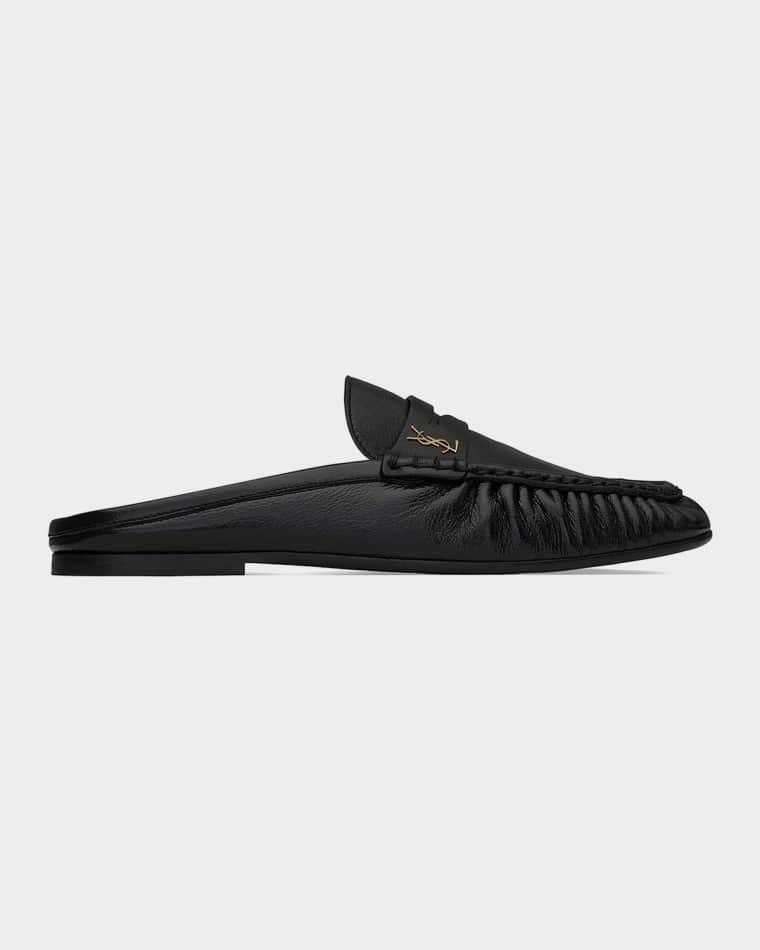 Le Loafer Leather Penny Loafer Mules by SAINT LAURENT