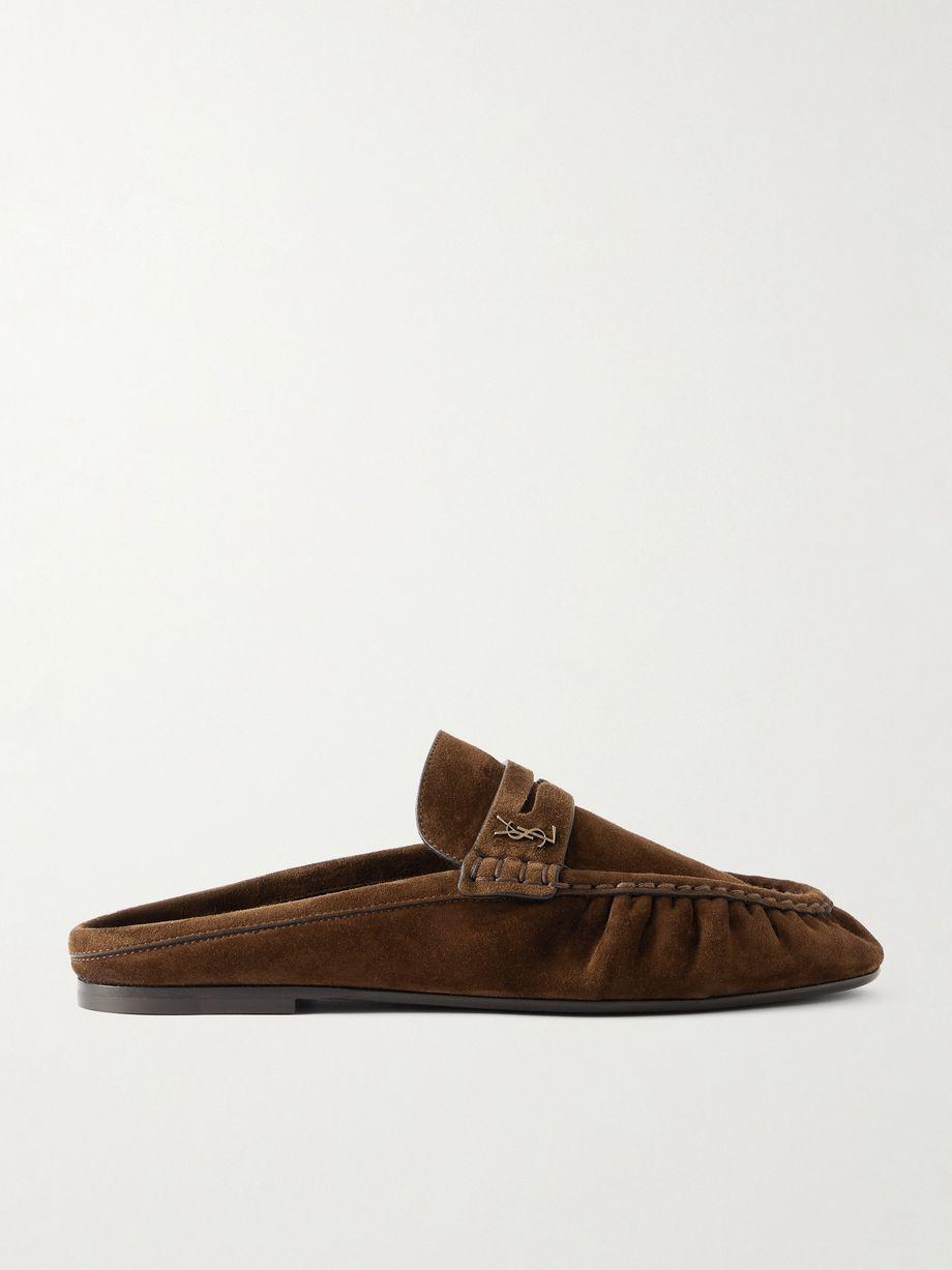 Le Loafer suede slippers by SAINT LAURENT