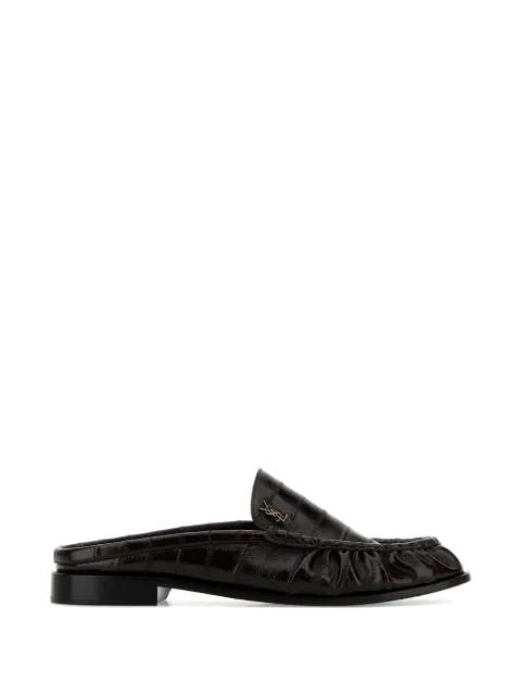 Le ruffled leather loafers by SAINT LAURENT