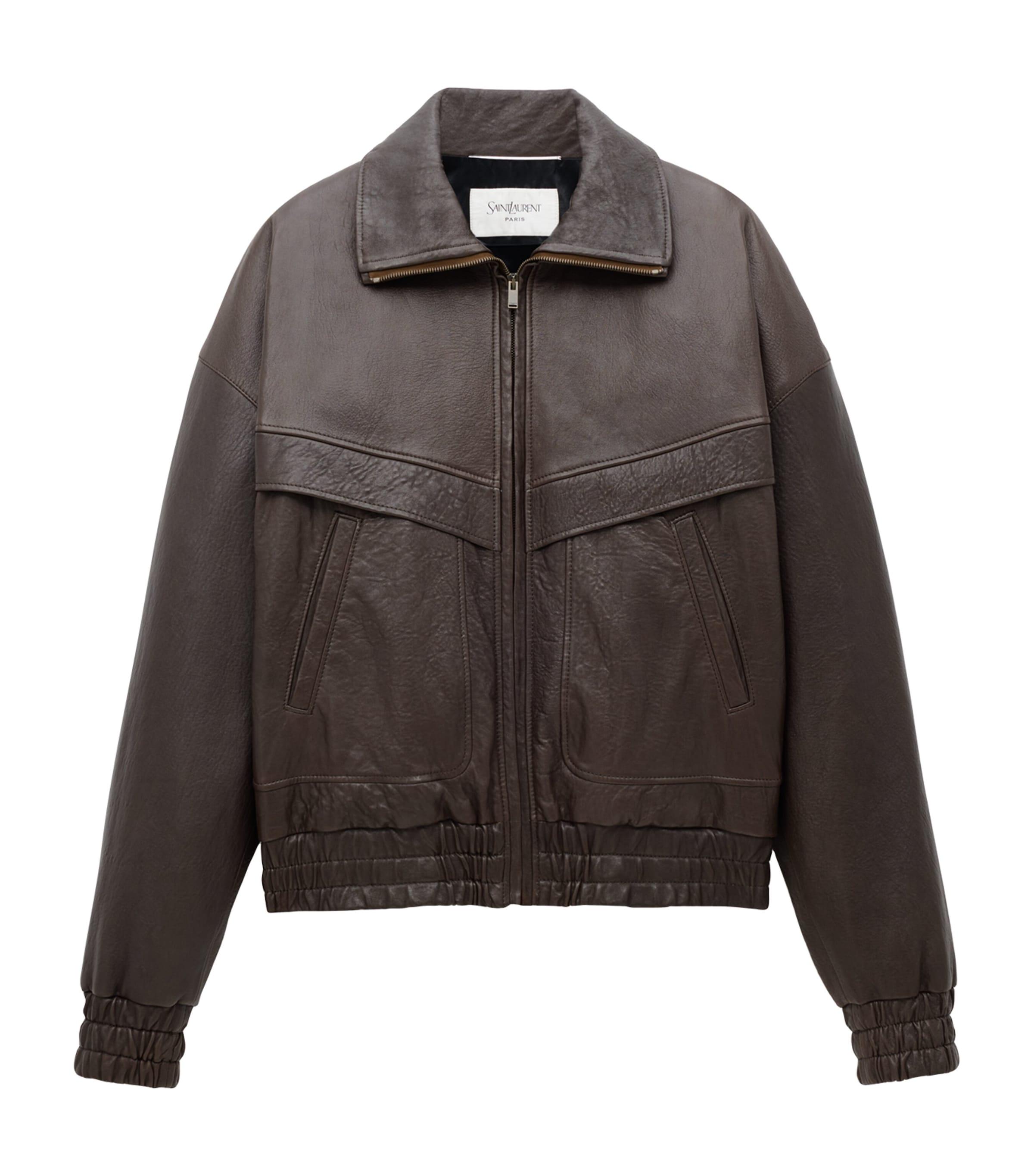 Leather Bomber Jacket by SAINT LAURENT