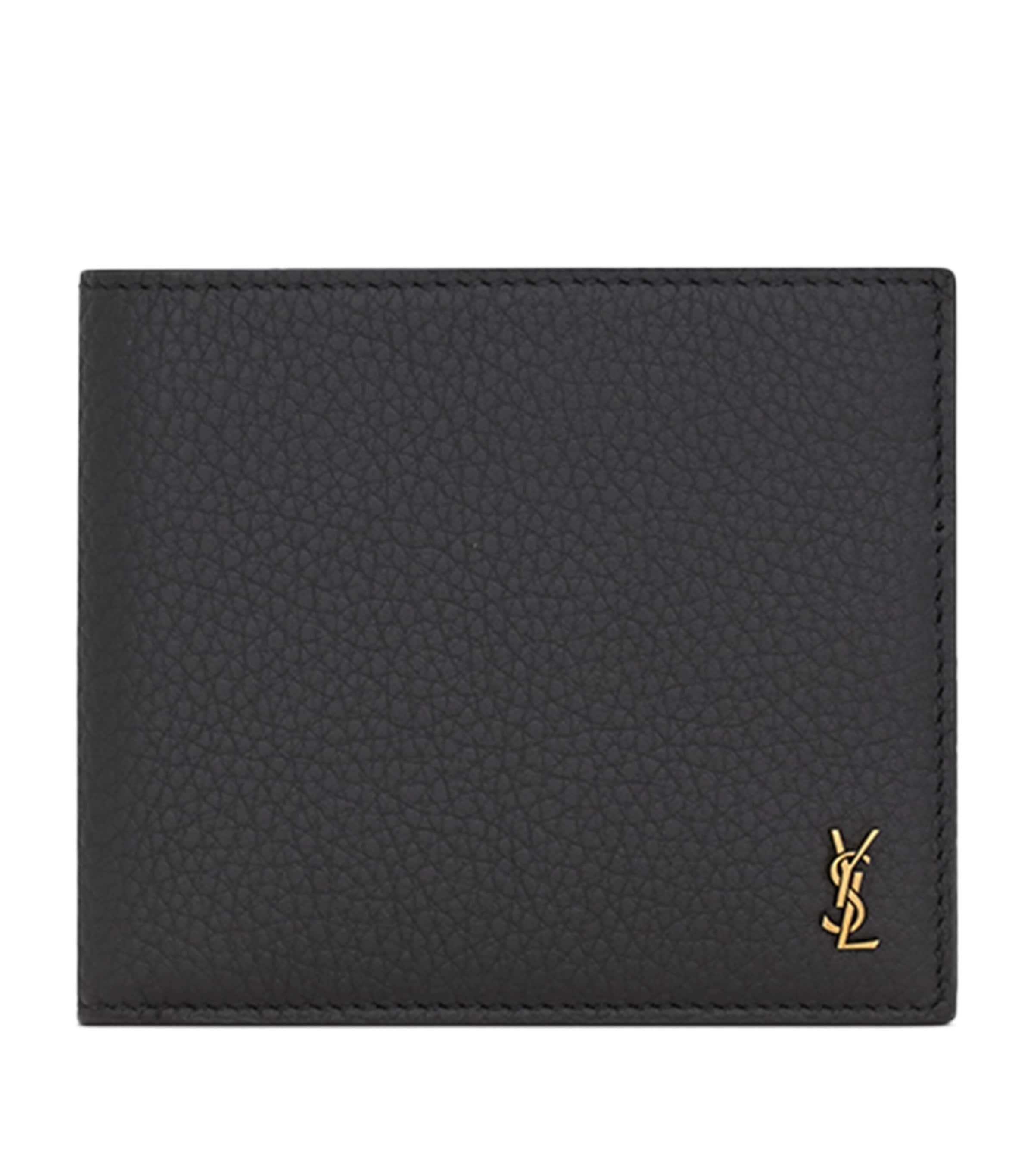 Leather Cassandre Bifold Wallet by SAINT LAURENT