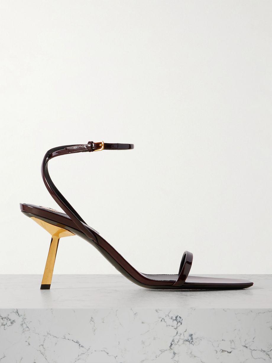 Lee patent-leather sandals by SAINT LAURENT