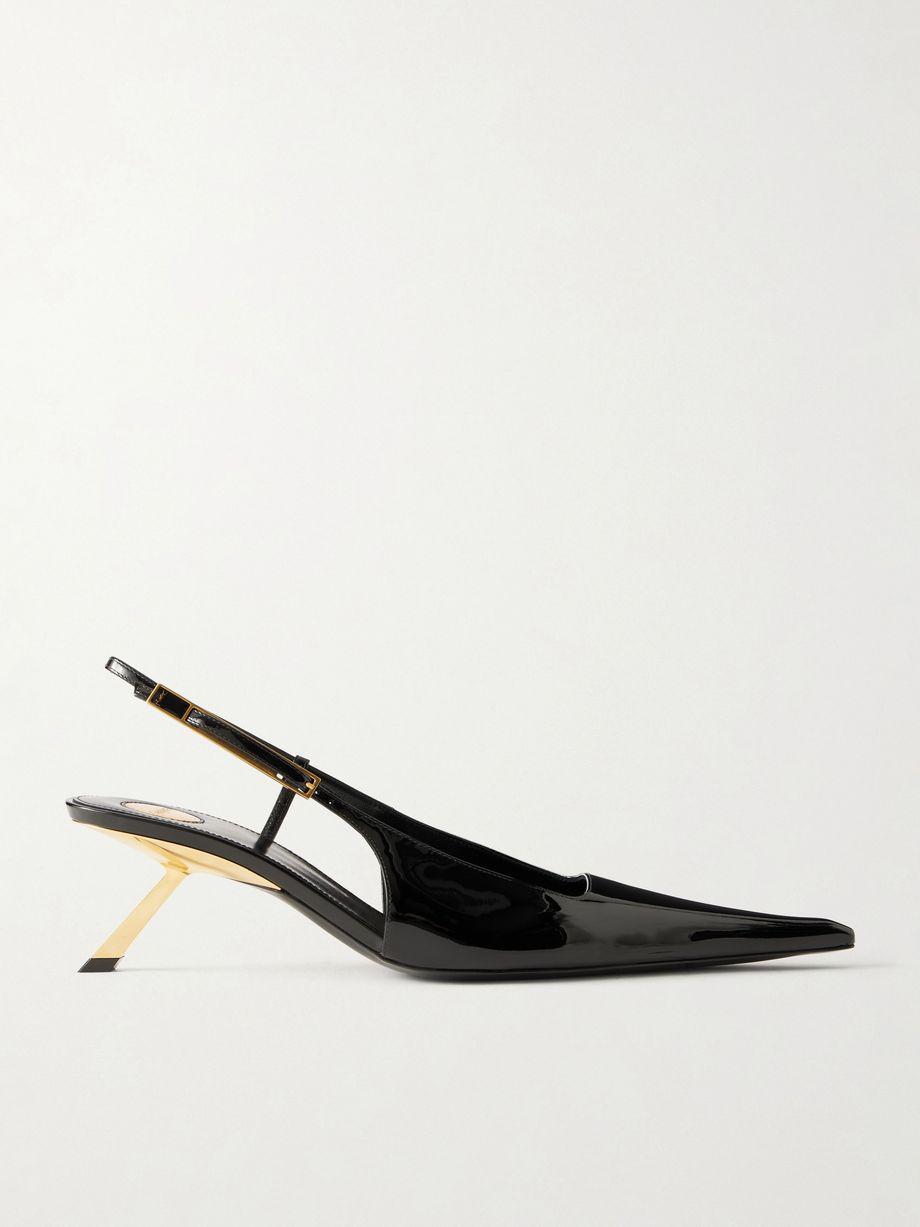 Lee patent-leather slingback pumps by SAINT LAURENT