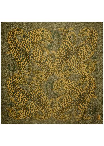 Leopard-print silk scarf by SAINT LAURENT