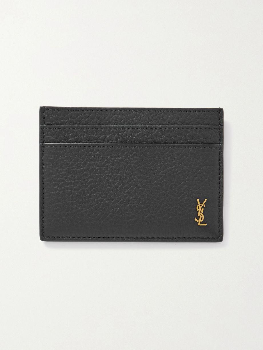 Logo-Appliquéd Full-Grain Leather Cardholder by SAINT LAURENT