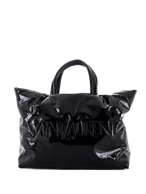Logo Padded Patent Leather Maxi tote bag by SAINT LAURENT 