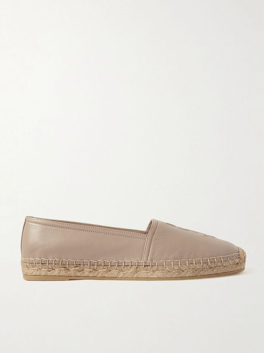 Logo-embossed leather espadrilles by SAINT LAURENT