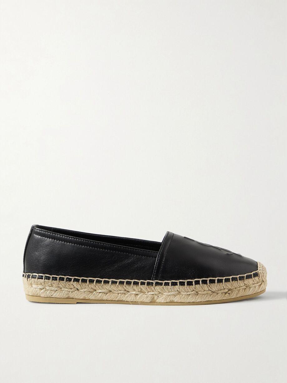 Logo-embossed leather espadrilles by SAINT LAURENT