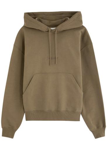 Logo-embroidered hoodied cotton sweatshirt by SAINT LAURENT
