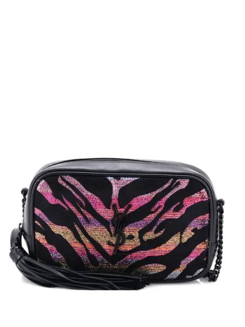 Lou Camera Bag Glitter Jacquard and Leather Mini crossbody bag by SAINT LAURENT 