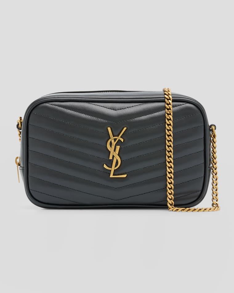 Lou Mini YSL Camera Bag in Smooth Quilted Leather by SAINT LAURENT
