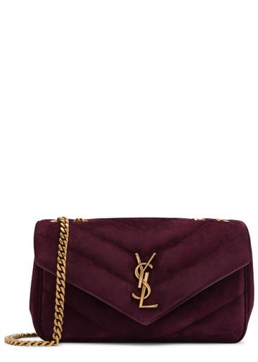 LouLou small quilted suede shoulder bag by SAINT LAURENT