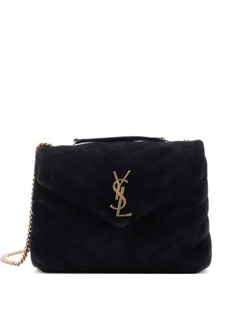 Loulou Matelasse Chevron Suede Small shoulder bag by SAINT LAURENT 