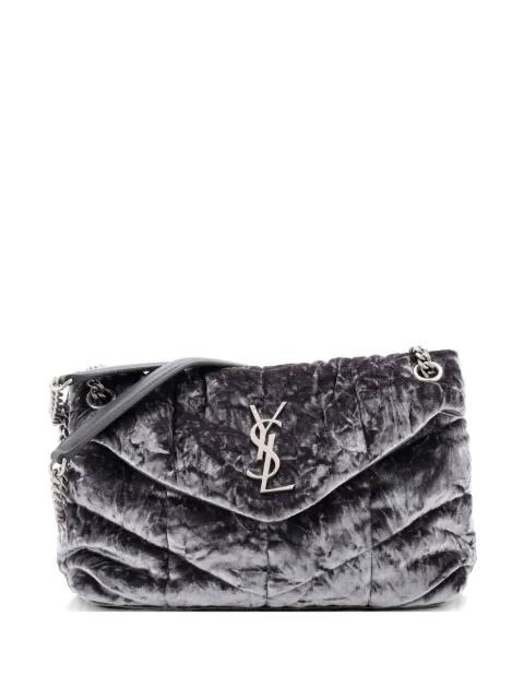 Loulou Puffer Quilted Velvet Small shoulder bag by SAINT LAURENT 