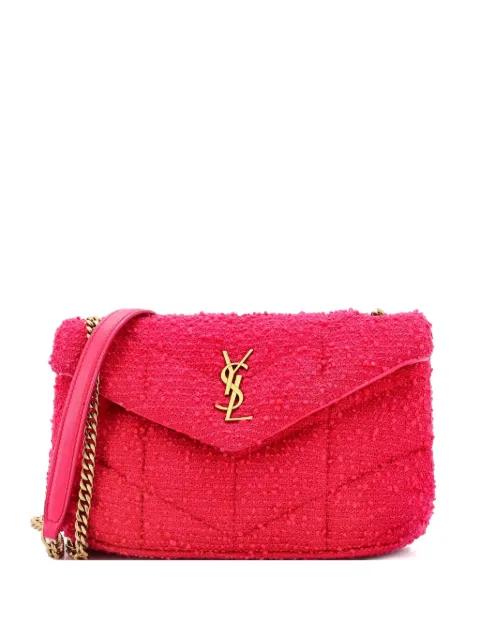 Loulou Puffer Shoulder Bag Quilted Tweed Mini crossbody bag by SAINT LAURENT 
