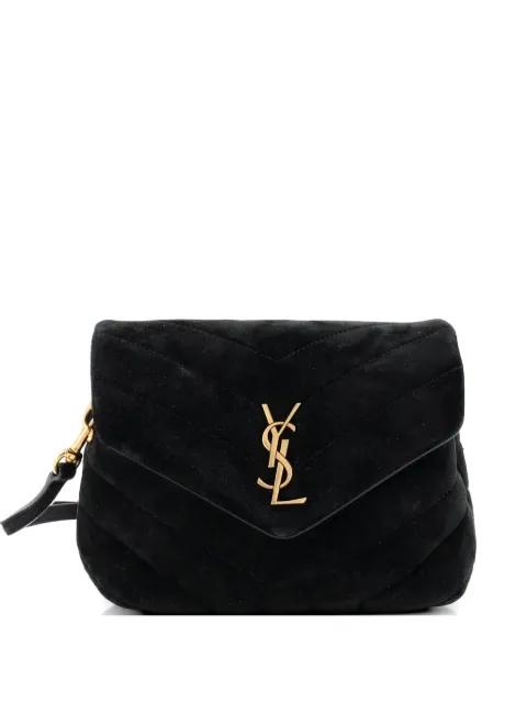 Loulou Shoulder Bag Matelasse Chevron Suede Toy crossbody bag by SAINT LAURENT 