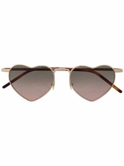 Loulou heart-frame sunglasses by SAINT LAURENT