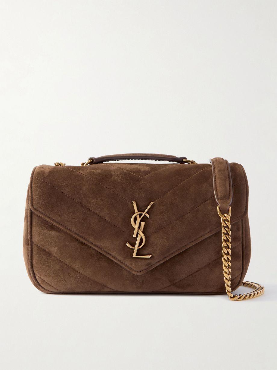 Loulou matelassé suede shoulder bag by SAINT LAURENT