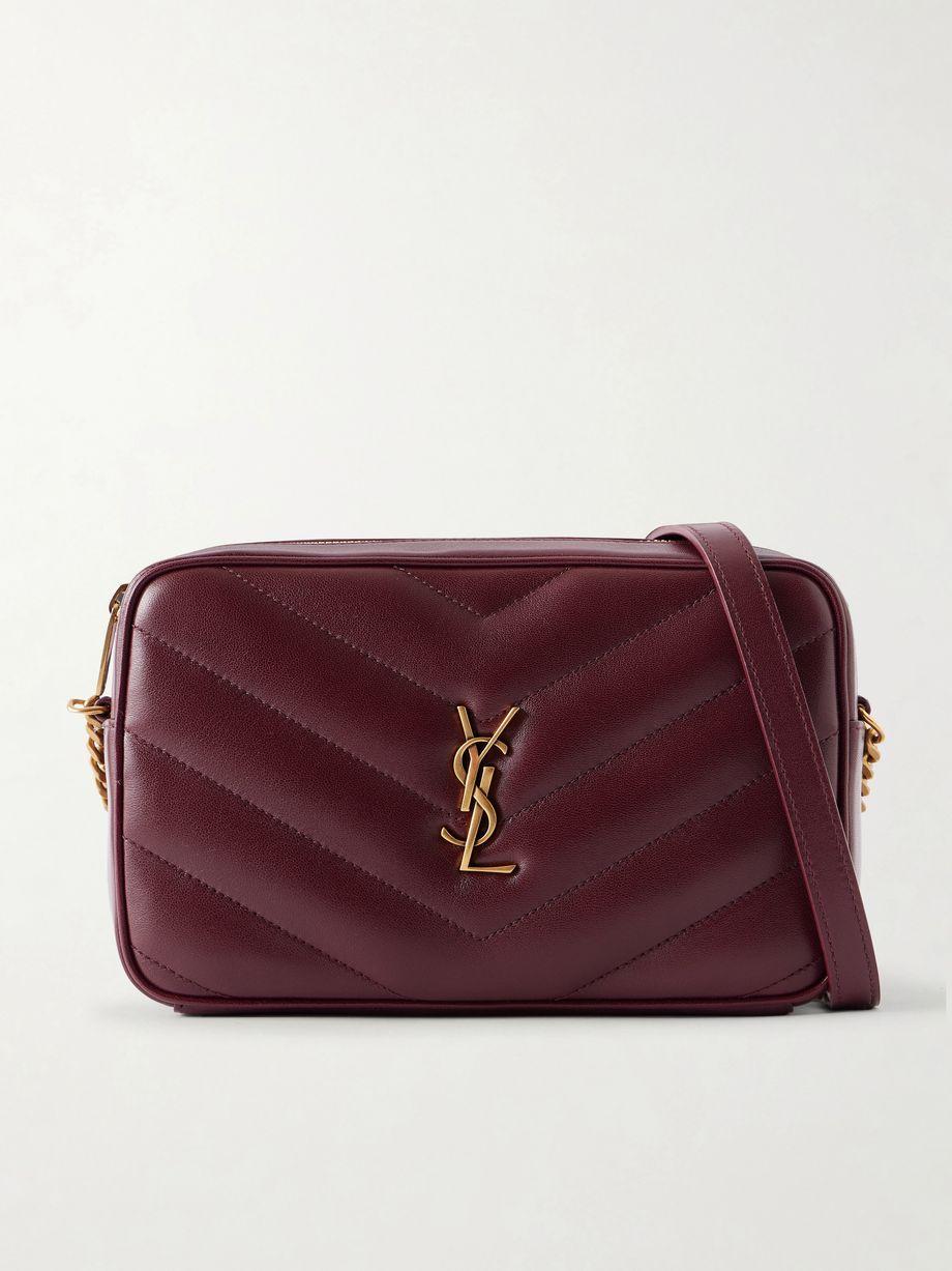 Loulou quilted textured-leather shoulder bag by SAINT LAURENT