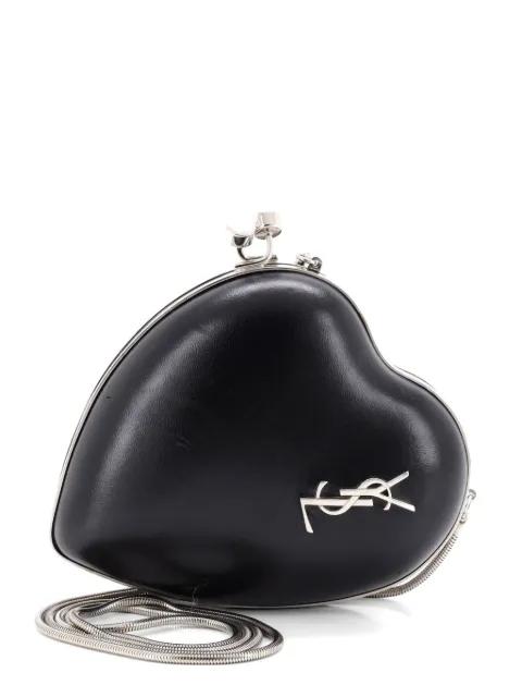 Love Heart Chain Box Leather Small clutch bag by SAINT LAURENT 