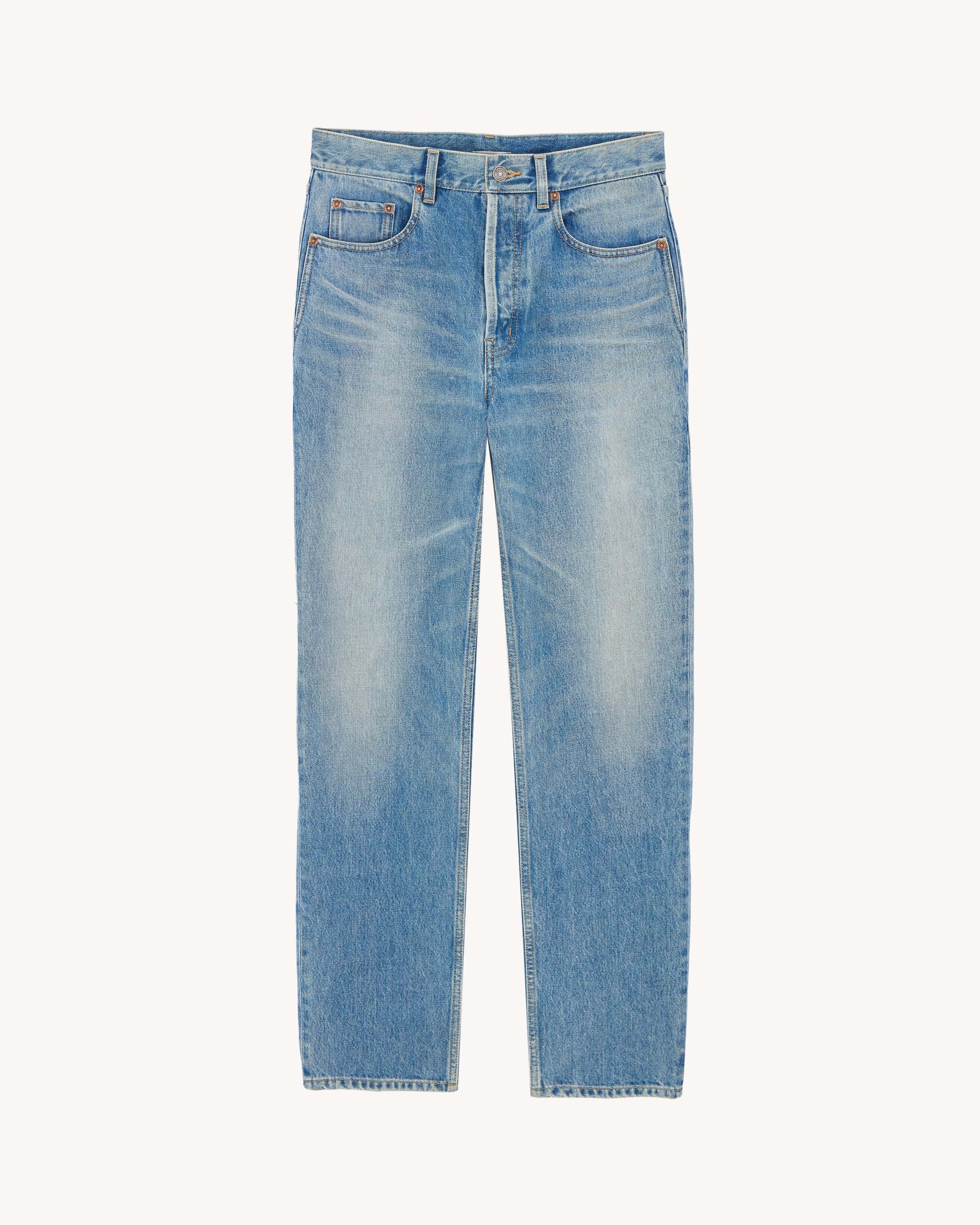 MICK long jeans in indigo ocean denim by SAINT LAURENT