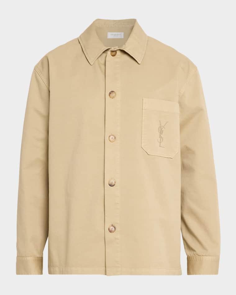 Men's Downtown Cassandre-Pocket Overshirt by SAINT LAURENT