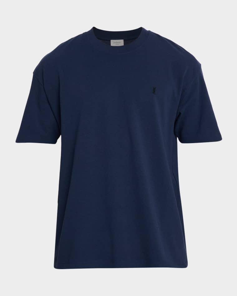 Men's Embroidered Cassandre Logo T Shirt by SAINT LAURENT