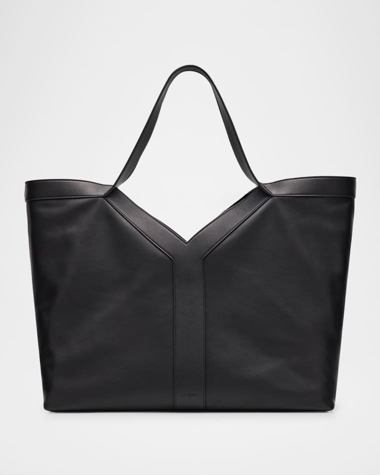 Men's Giant Y Grainy Leather Tote Bag by SAINT LAURENT
