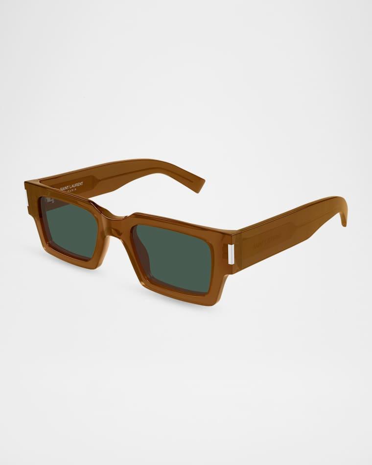 Men's SL 572-011 Acetate Rectangle Sunglasses by SAINT LAURENT