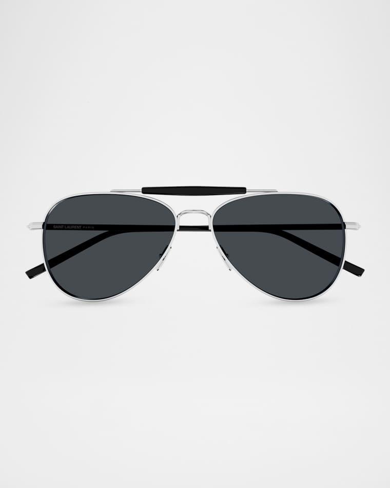 Men's SL 864-002 Metal Aviator Sunglasses by SAINT LAURENT