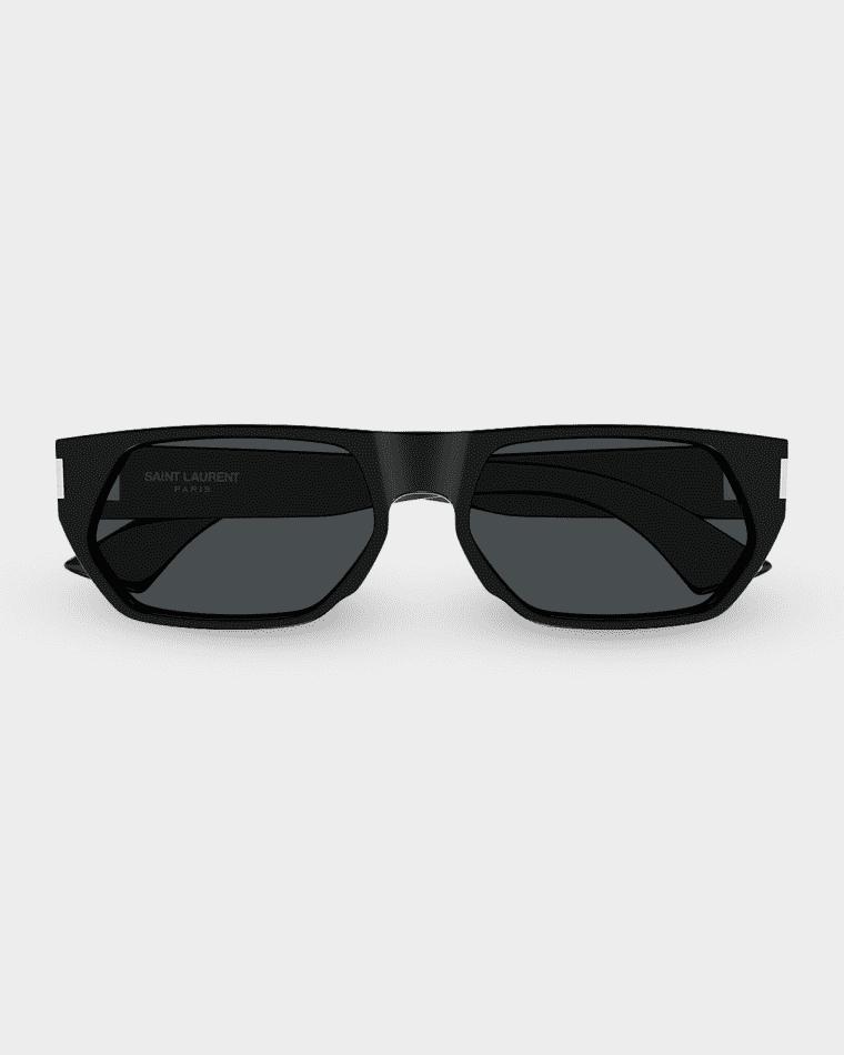 Men's SL 898-001 Acetate Rectangle Sunglasses by SAINT LAURENT