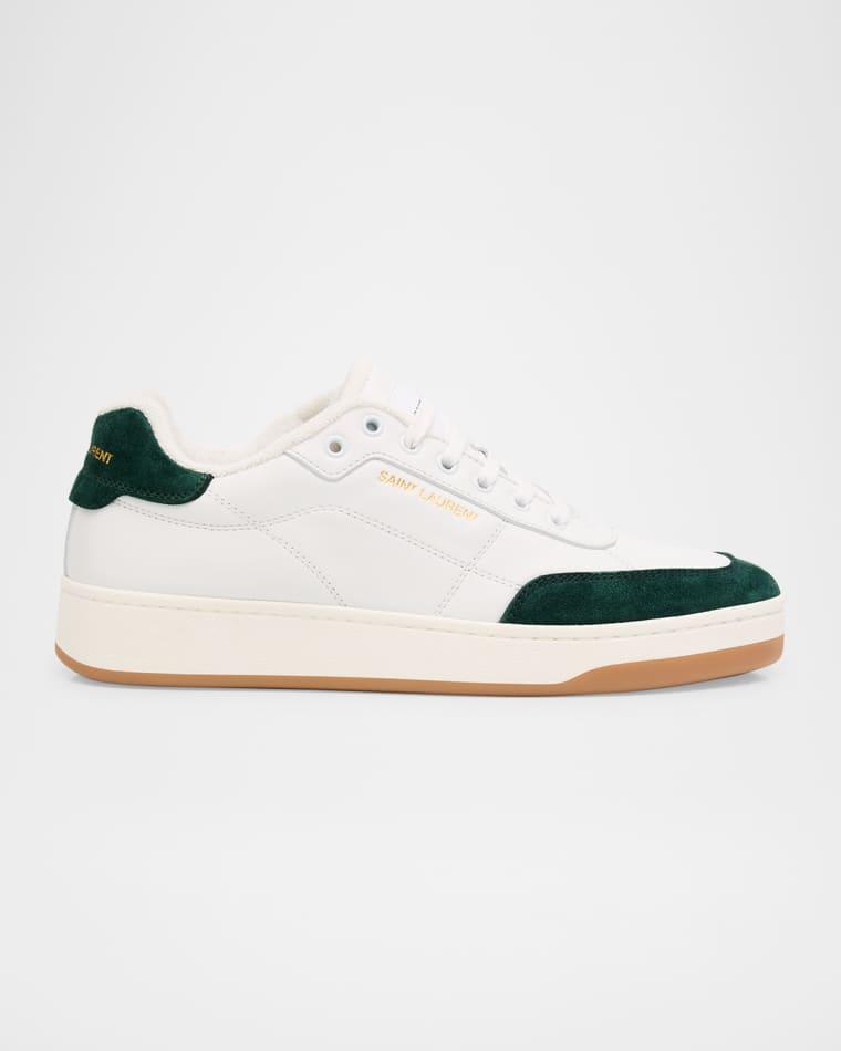 Men's SL61 Leather and Suede Low-Top Sneakers by SAINT LAURENT