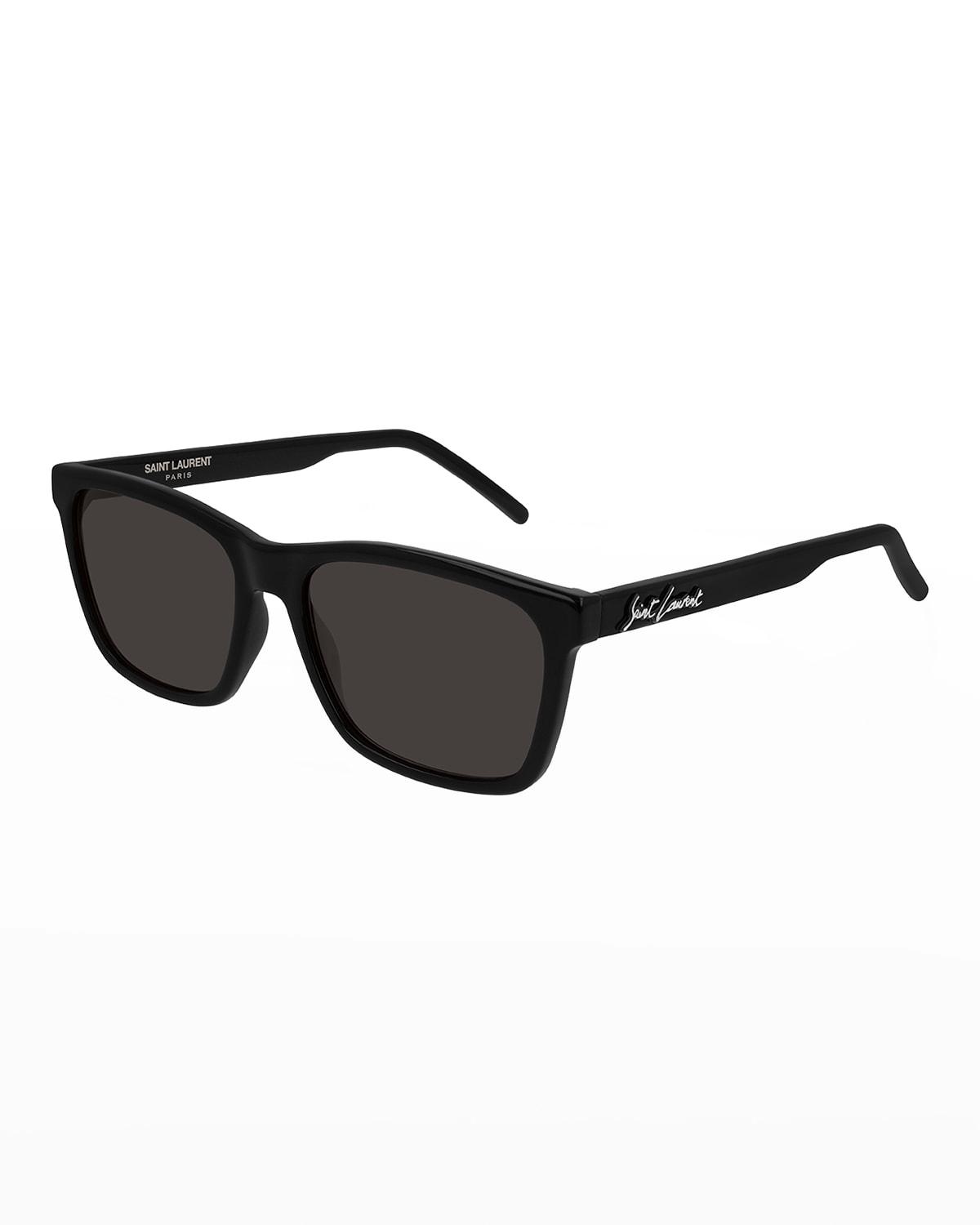 Men's Square Solid Injection Sunglasses by SAINT LAURENT