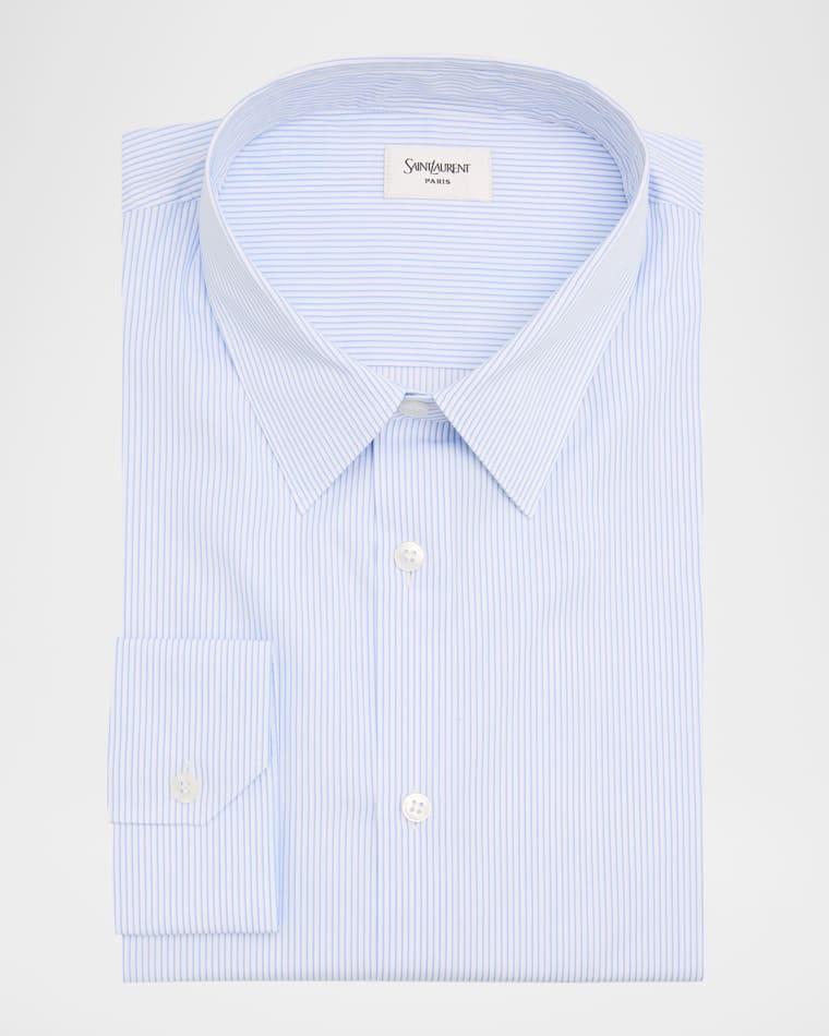 Men's Striped Cotton Dress Shirt by SAINT LAURENT