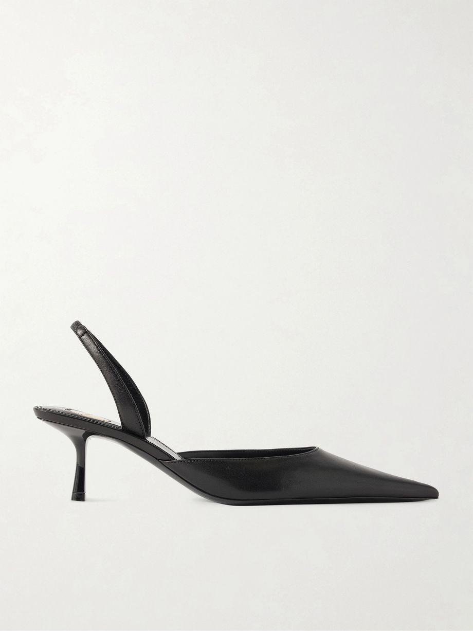 Misty leather slingback pumps by SAINT LAURENT