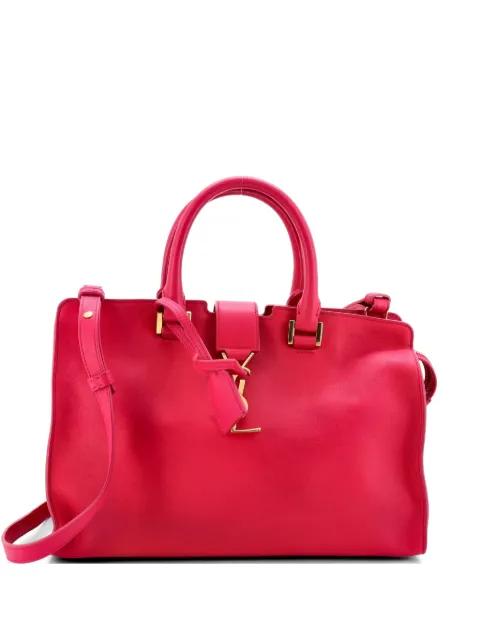Monogram Cabas Leather Baby satchel by SAINT LAURENT 